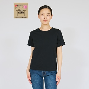 Hanes T-SHIRTS KURO for HER クルーネックTシャツ