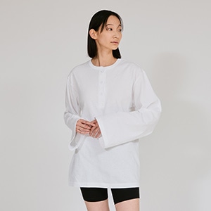 Hanes originalsヘンリーネックロングスリーブTシャツ by THE DODO JEAN 25FW ヘインズ(HW4-C105)