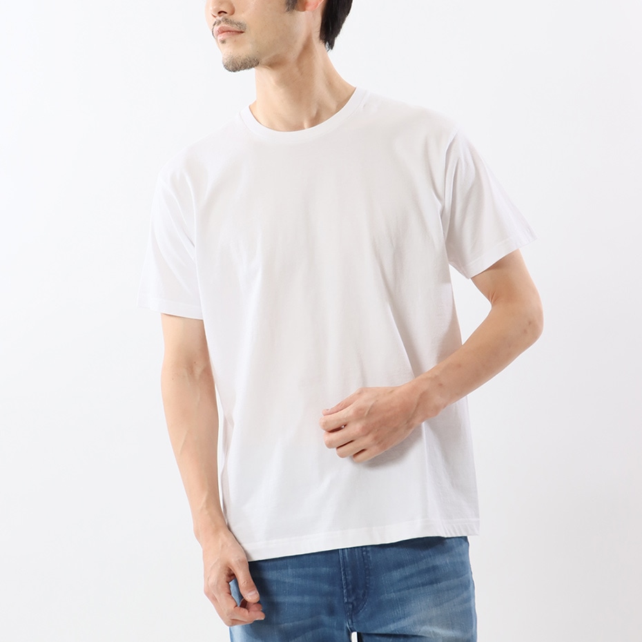 ジャパンフィット【2枚組】クルーネックTシャツ 5.3oz ホワイト