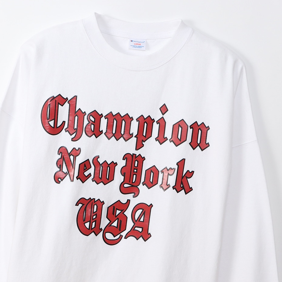 Champion チャンピオン ロングスリーブ C3-T414 キャンパス チャンピオン 長袖Tシャツ ホワイト 日本規格サイズ : c3-t414  : ブロスクロージング - 通販 - Yahoo!ショッピング