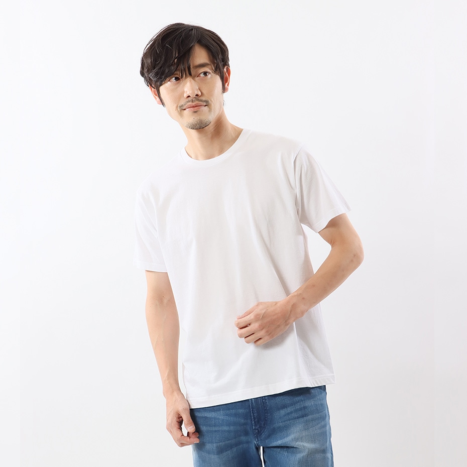 ジャパンフィット【2枚組】クルーネックTシャツ 5.3oz ホワイト ...