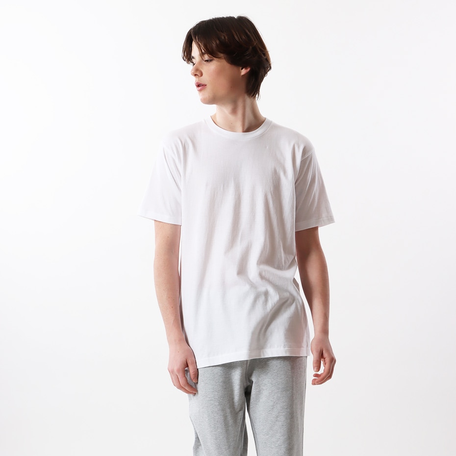 3枚組】アカラベルクルーネックTシャツ ホワイト | ヘインズの公式通販