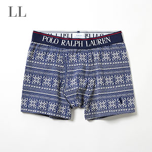 ボクサーブリーフ スノーフレークプリント 25FH ポロ ラルフ ローレン【前開き】(RM3-C112)